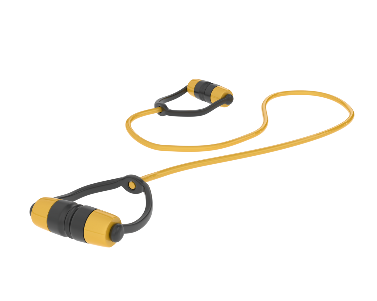 Elastic rope isolated on background. 3d rendering - illustration png