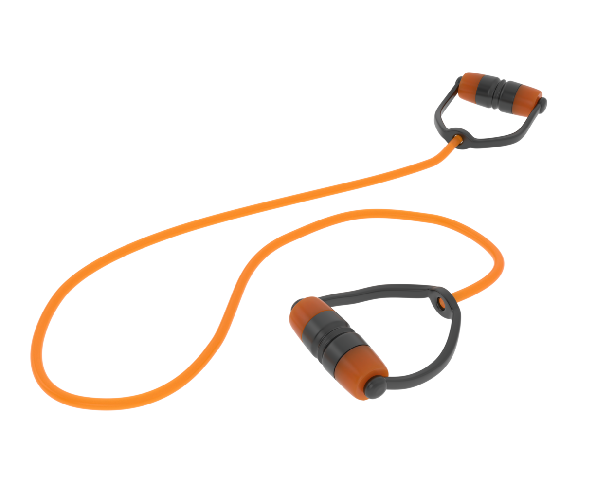 Elastic rope isolated on background. 3d rendering - illustration png