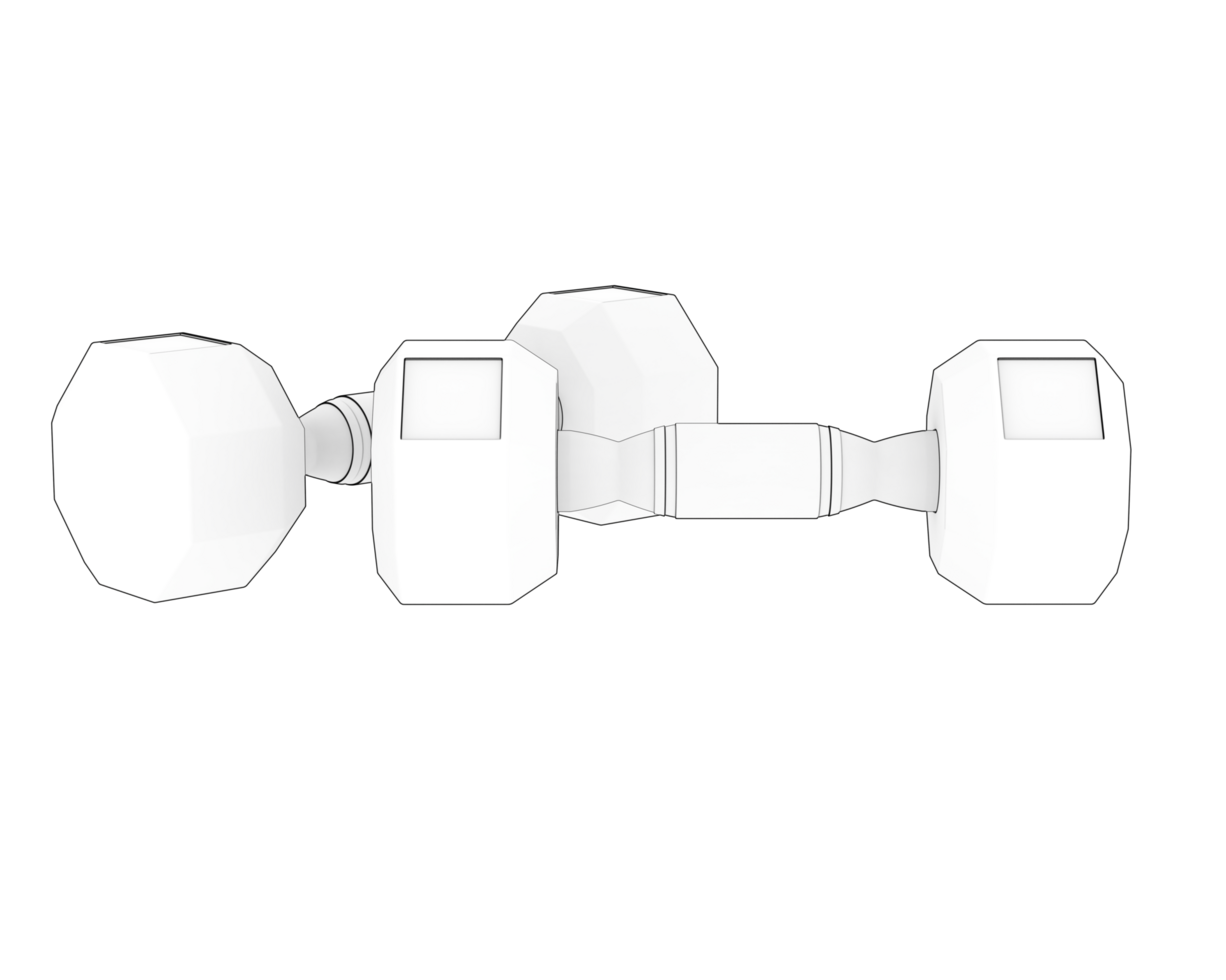 Dumbbell isolated on background. 3d rendering - illustration png