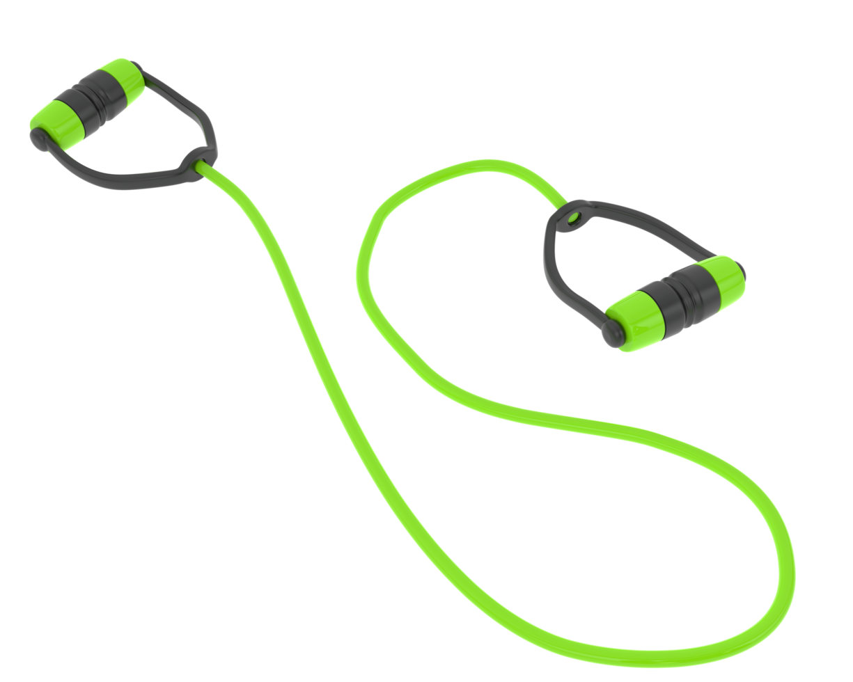 Elastic rope isolated on background. 3d rendering - illustration png