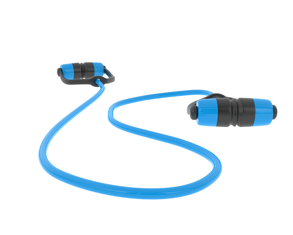 Elastic rope isolated on background. 3d rendering - illustration png