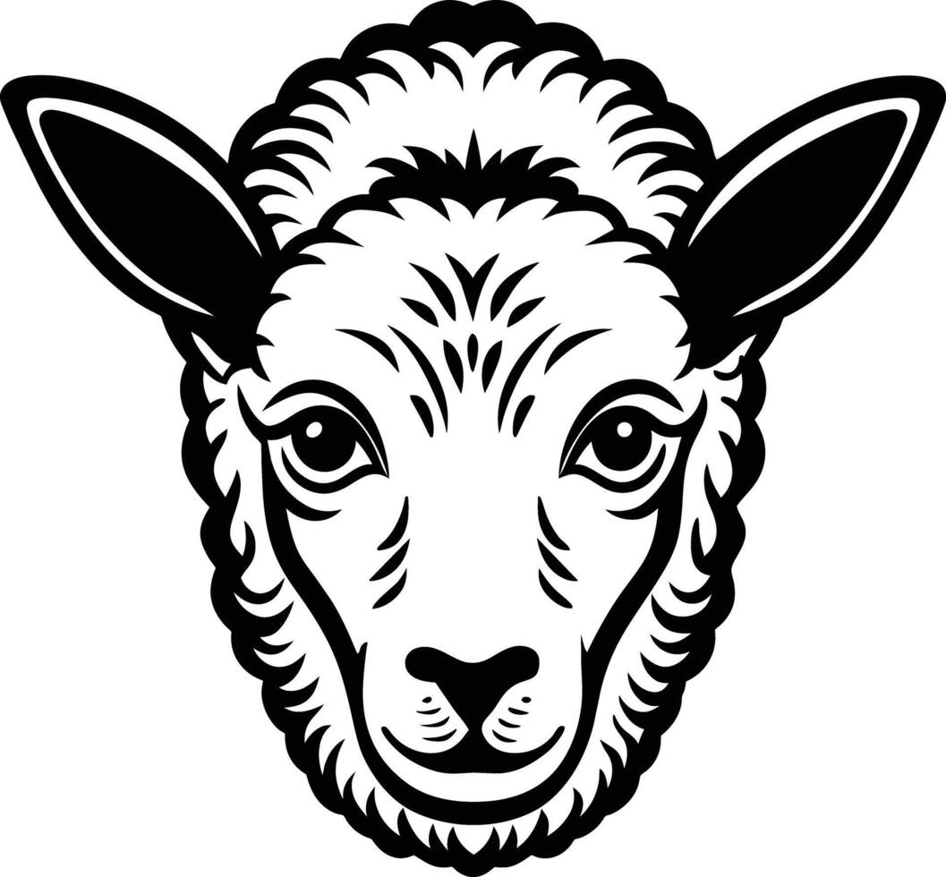 Adorable Eid Icon Cute Lamb Design for Festive Decorations animal icons goat sheep isolated outline vector