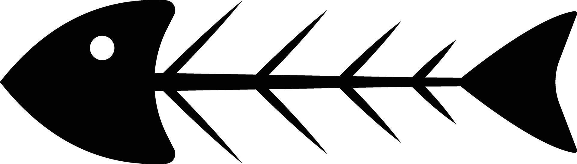 Simple Fish Bone Shape Icon vector