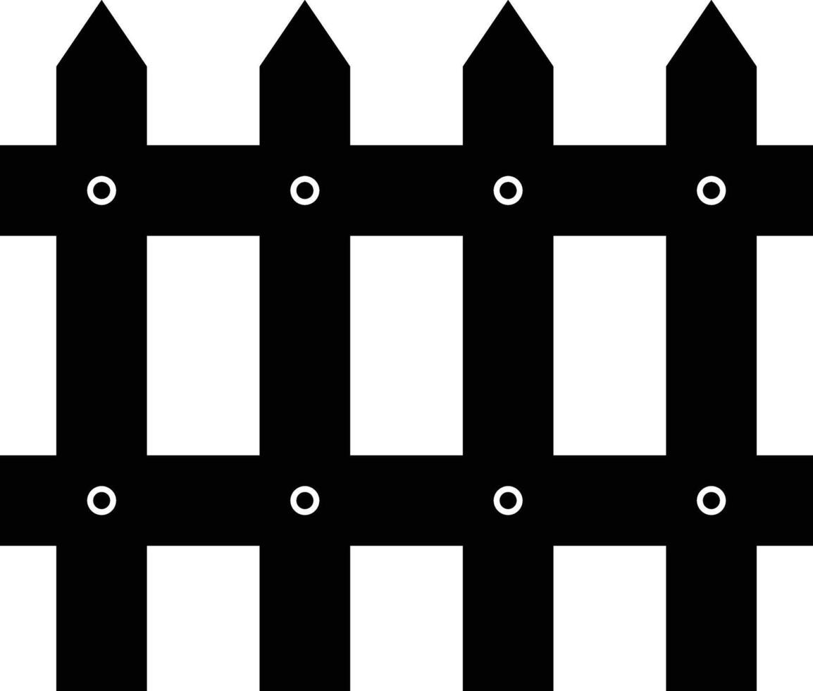 Security Wood Fence Icon vector