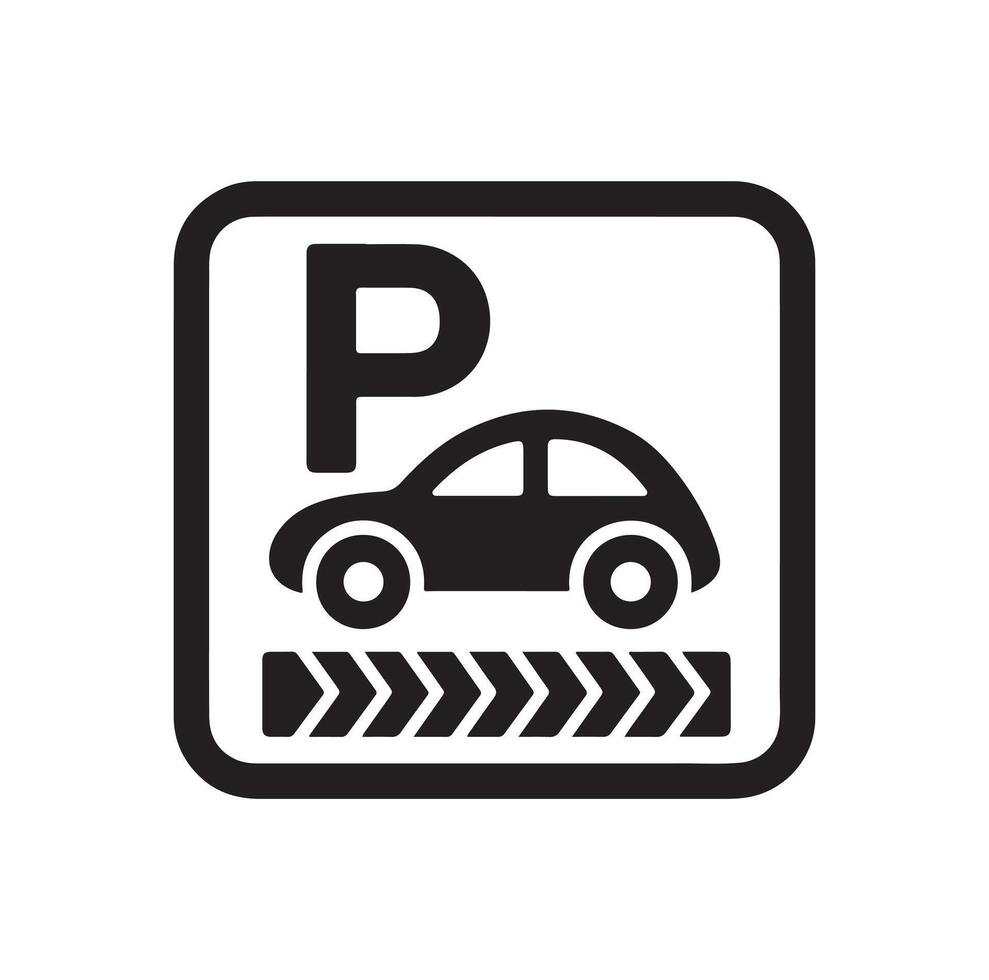 Parking icon. Car Parking Icon. Parking and traffic signs isolated on white background. Map parking pointer. illustration. vector