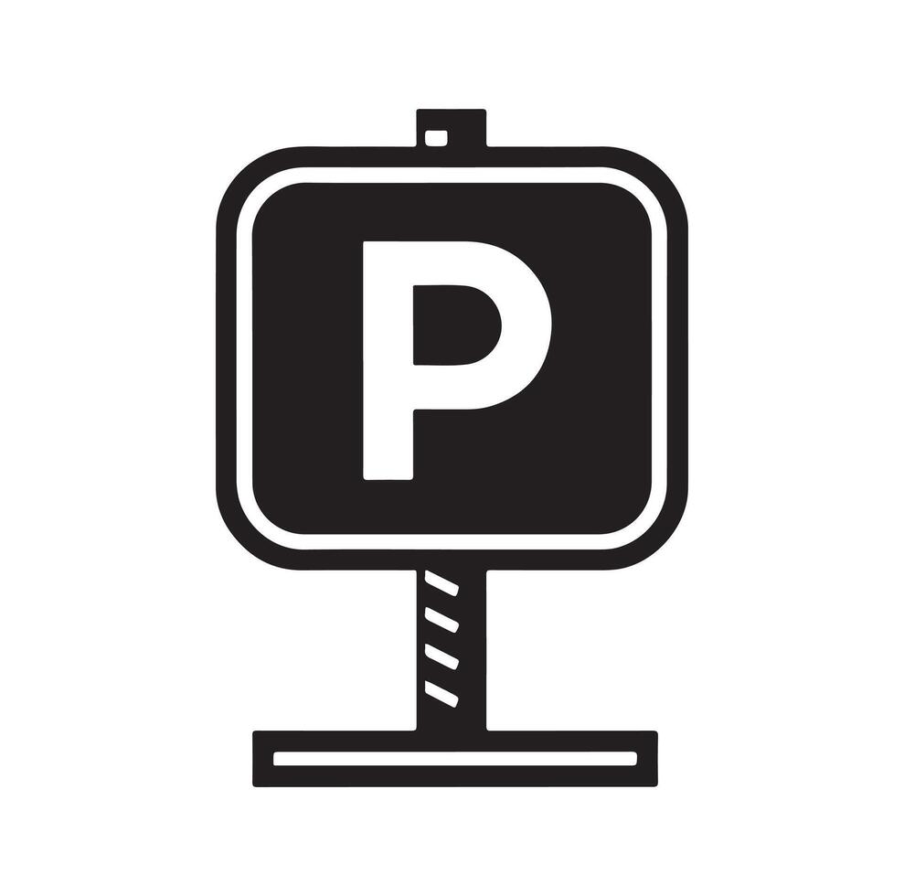 Parking icon. Car Parking Icon. Parking and traffic signs isolated on white background. Map parking pointer. illustration. vector