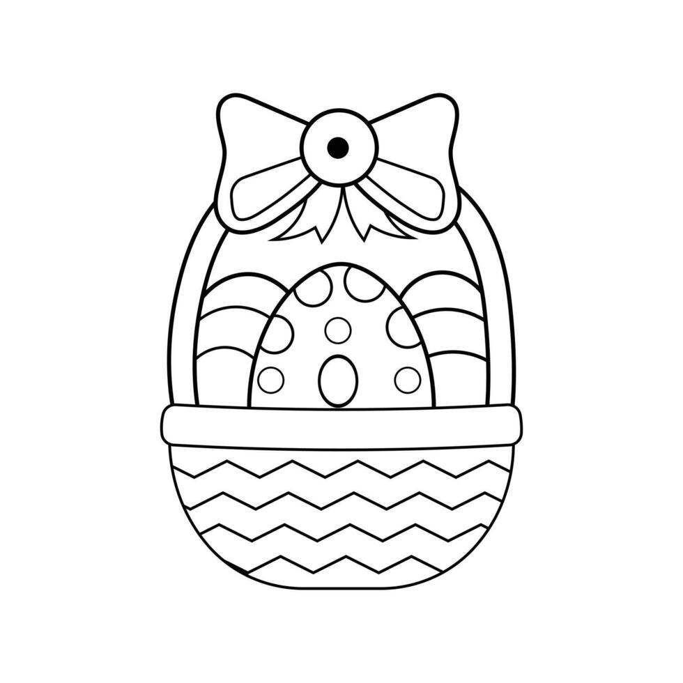 little Easter bunny get stuck, or is he just sleeping in the basket vector