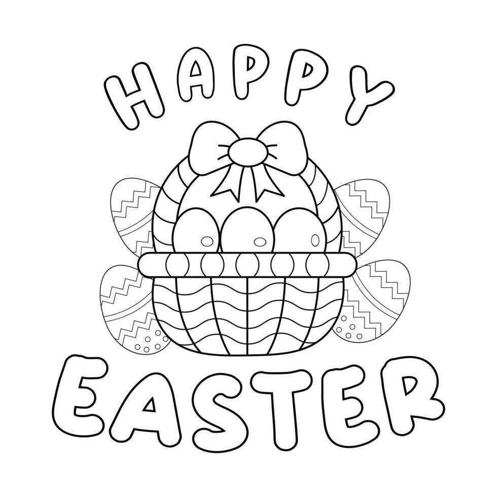little Easter bunny get stuck, or is he just sleeping in the basket vector