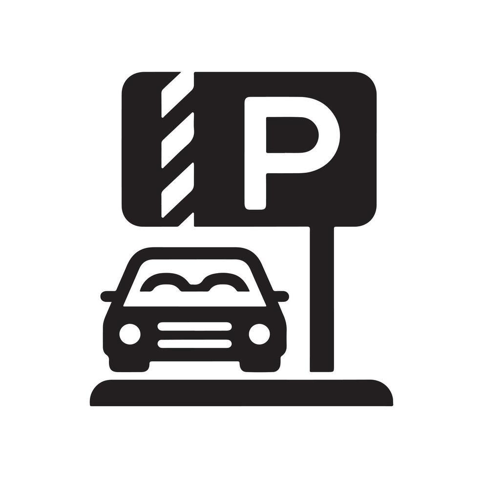 Parking icon. Car Parking Icon. Parking and traffic signs isolated on white background. Map parking pointer. illustration. vector
