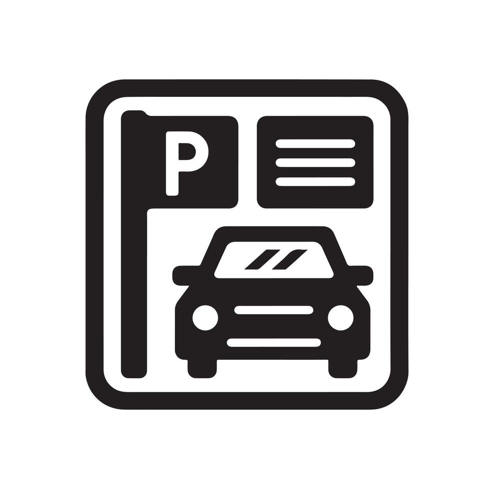 Parking icon. Car Parking Icon. Parking and traffic signs isolated on white background. Map parking pointer. illustration. vector