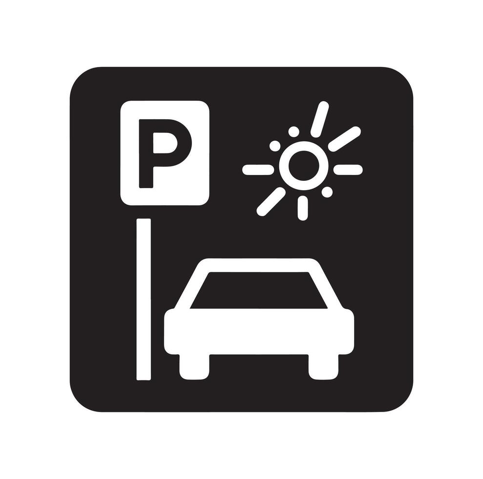Parking icon. Car Parking Icon. Parking and traffic signs isolated on white background. Map parking pointer. illustration. vector