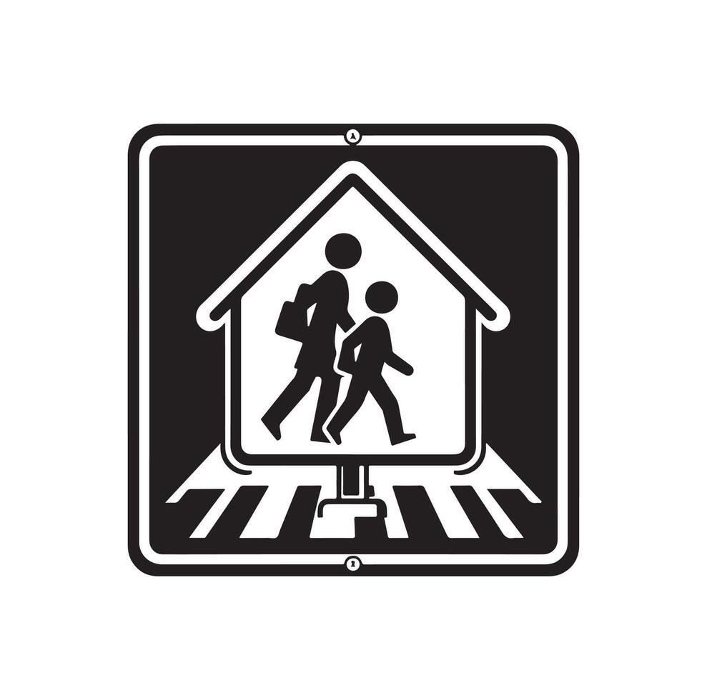 School Traffic Sign, children sign. School crossing, illustration vector