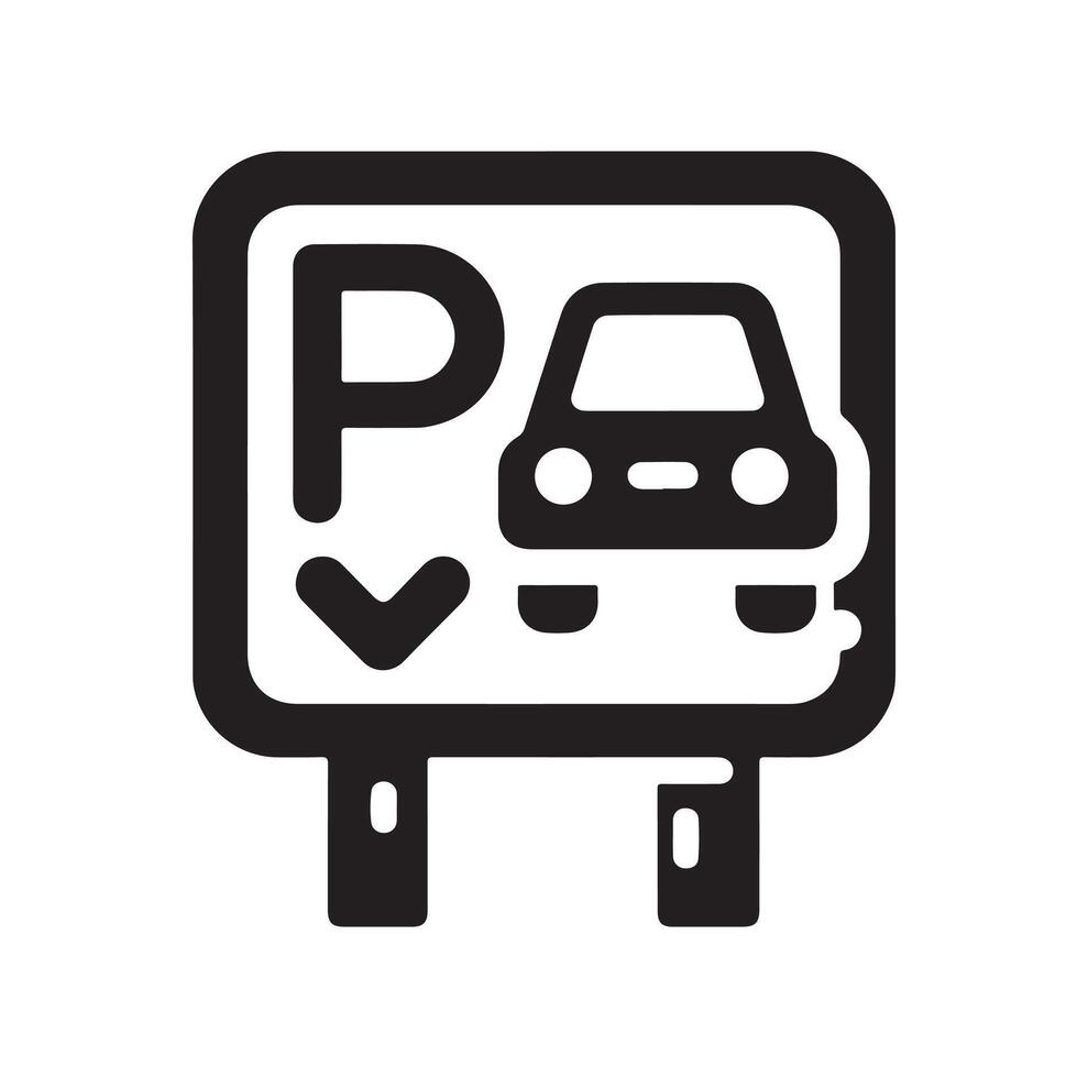 Parking icon. Car Parking Icon. Parking and traffic signs isolated on white background. Map parking pointer. illustration. vector