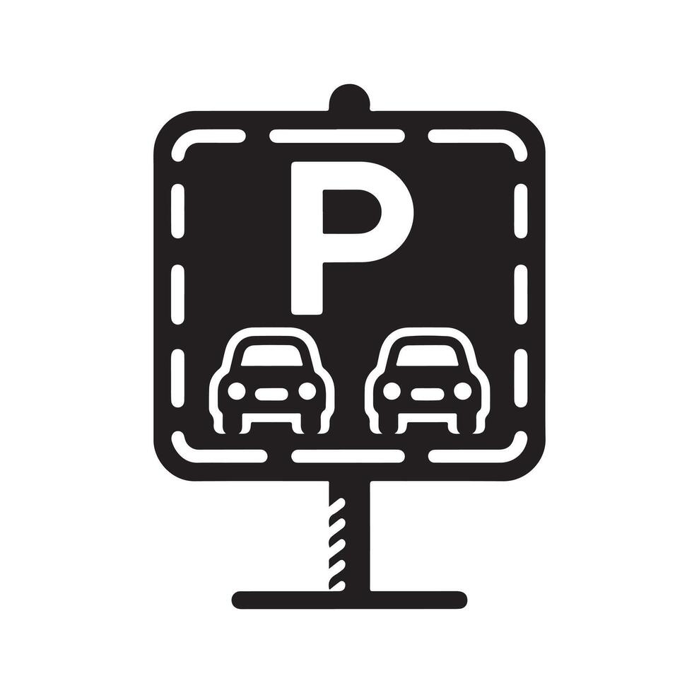 Parking icon. Car Parking Icon. Parking and traffic signs isolated on white background. Map parking pointer. illustration. vector