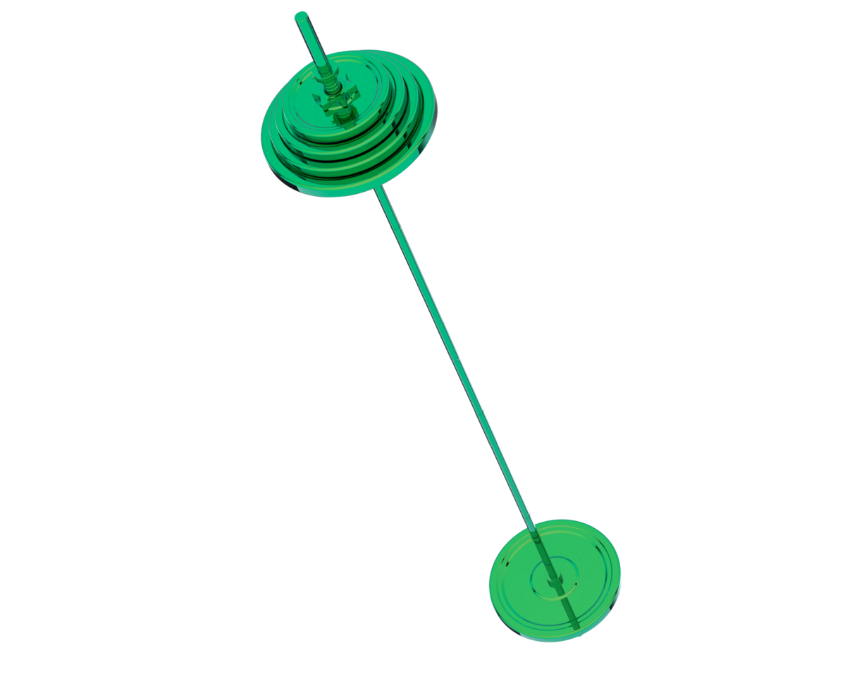 Barbell isolated on background. 3d rendering - illustration png