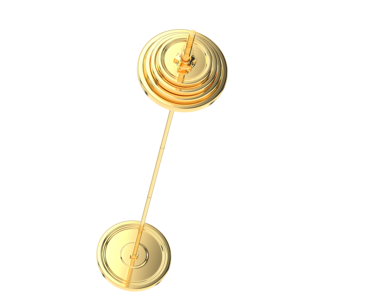 Barbell isolated on background. 3d rendering - illustration png