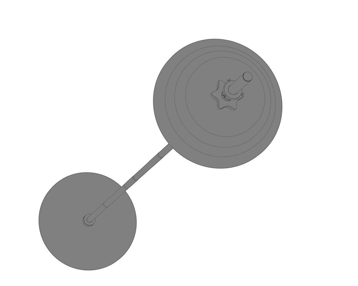 Barbell isolated on background. 3d rendering - illustration png