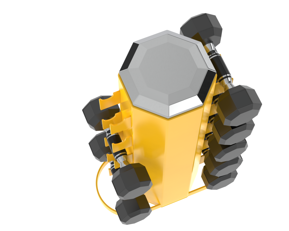Weight tree with dumbbells isolated on background. 3d rendering - illustration png