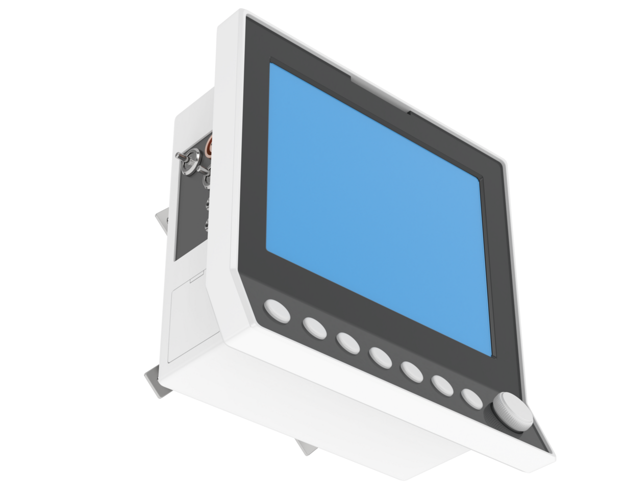 ECG monitor isolated on background. 3d rendering - illustration png