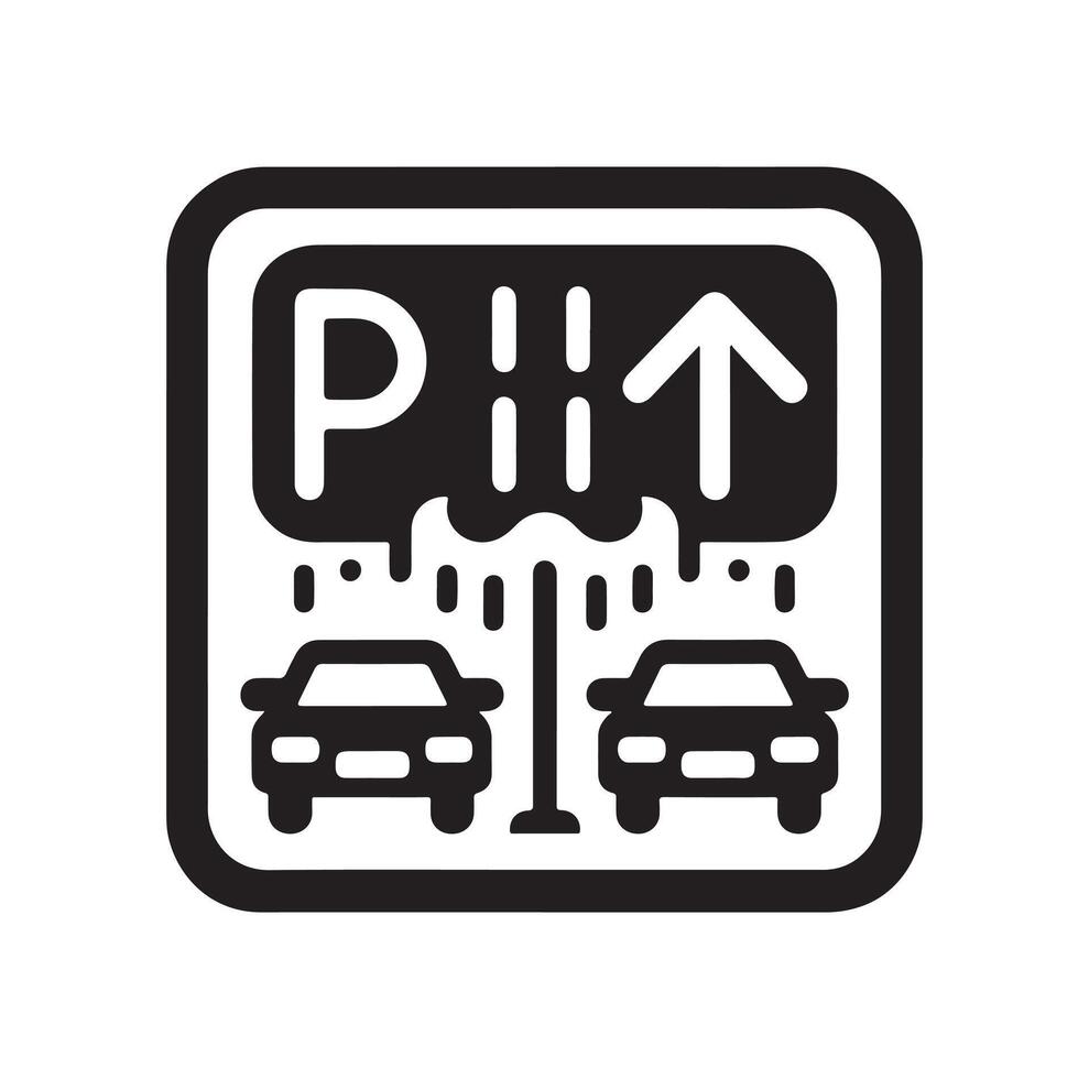 Parking icon. Car Parking Icon. Parking and traffic signs isolated on white background. Map parking pointer. illustration. vector