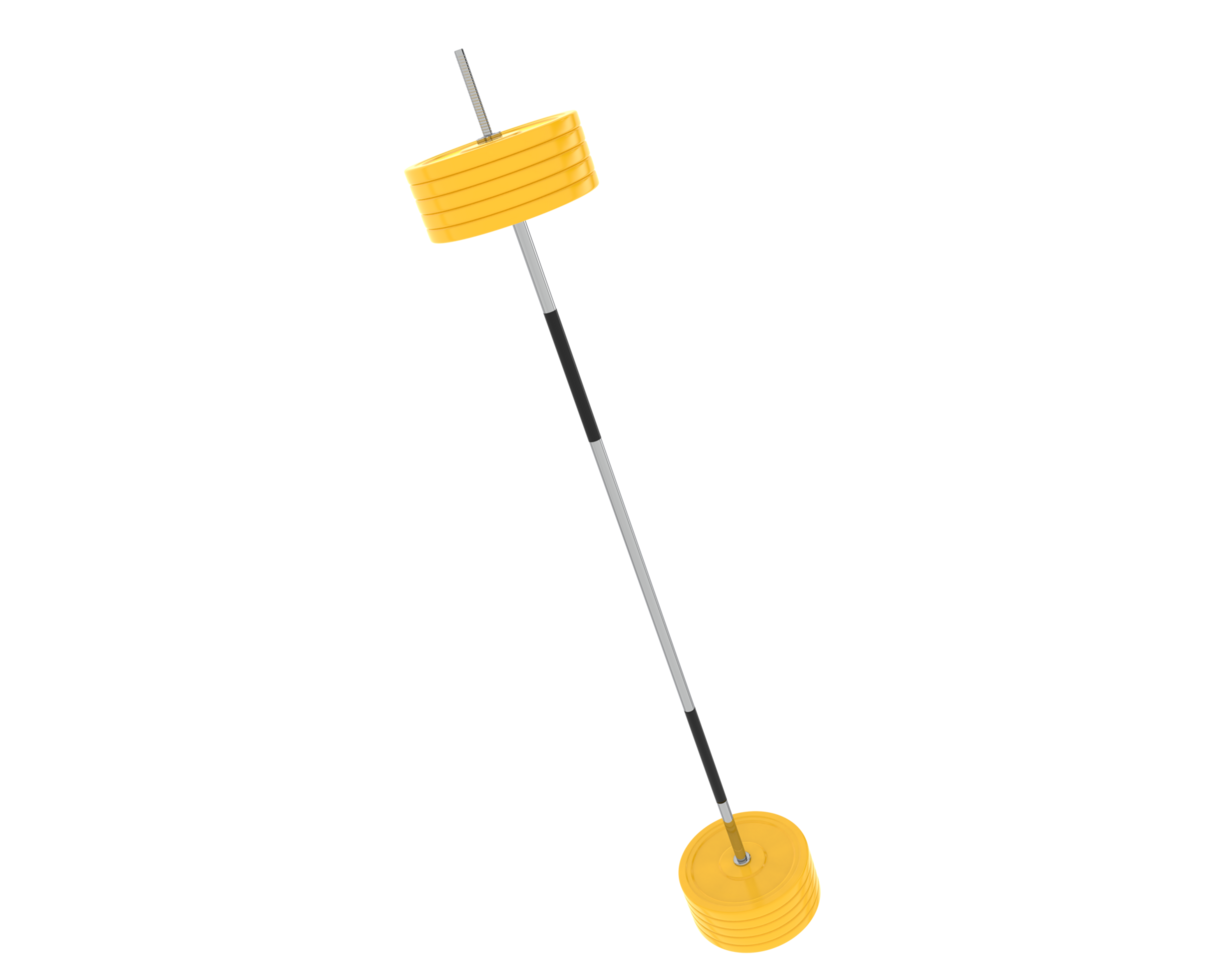 Barbell isolated on background. 3d rendering - illustration png