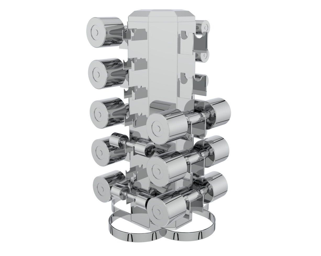 Weight tree with dumbbells isolated on background. 3d rendering - illustration png