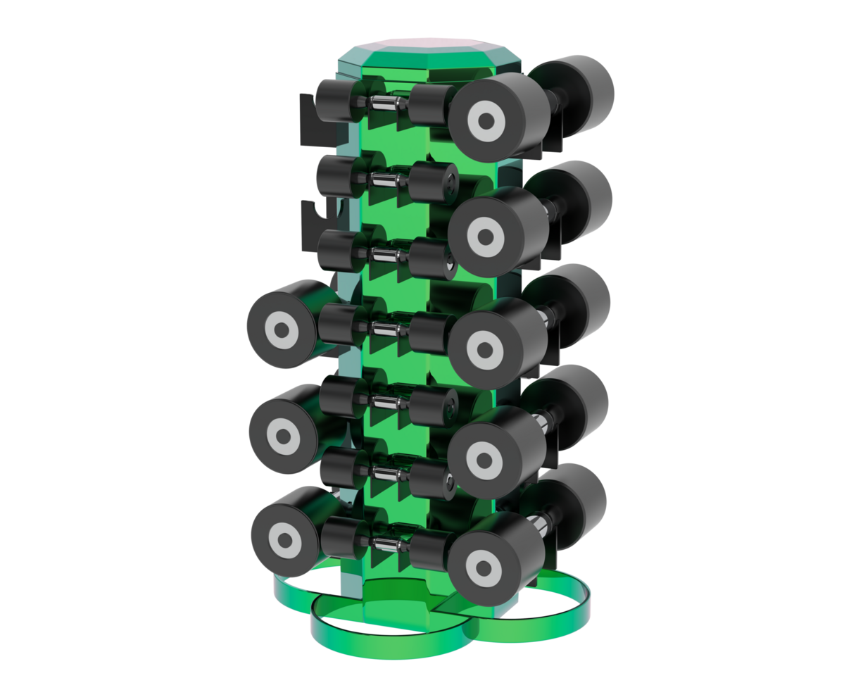 Weight tree with dumbbells isolated on background. 3d rendering - illustration png