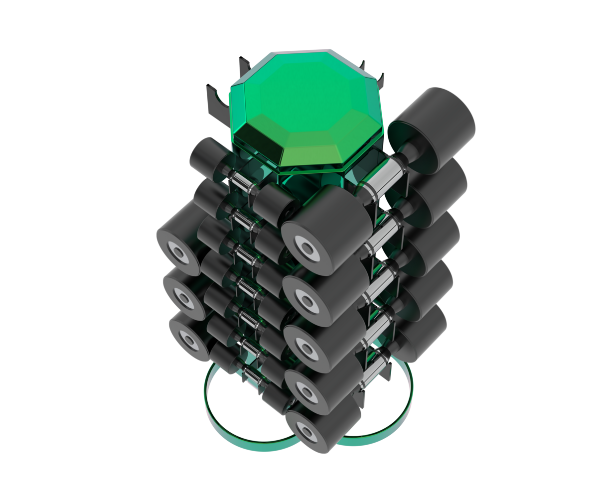 Weight tree with dumbbells isolated on background. 3d rendering - illustration png