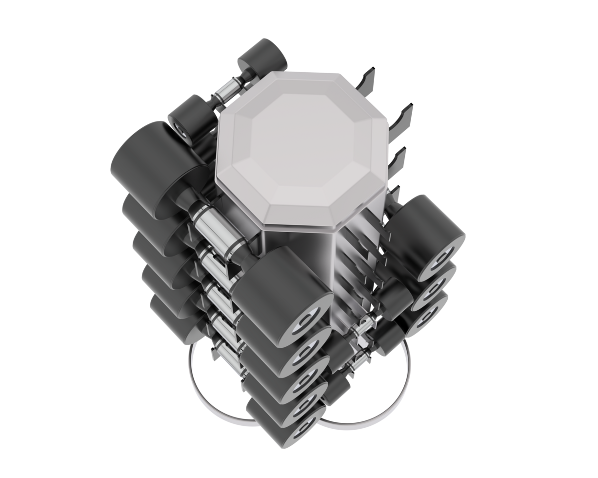 Weight tree with dumbbells isolated on background. 3d rendering - illustration png