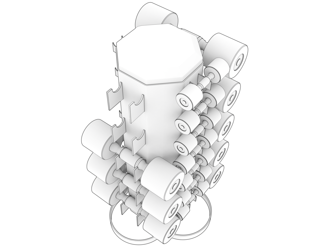 Weight tree with dumbbells isolated on background. 3d rendering - illustration png