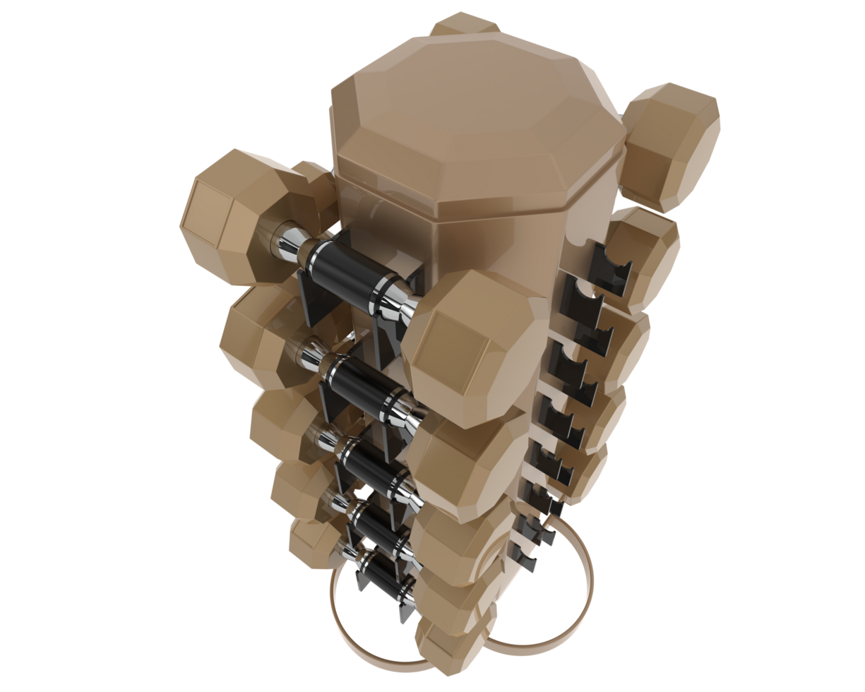 Weight tree with dumbbells isolated on background. 3d rendering - illustration png