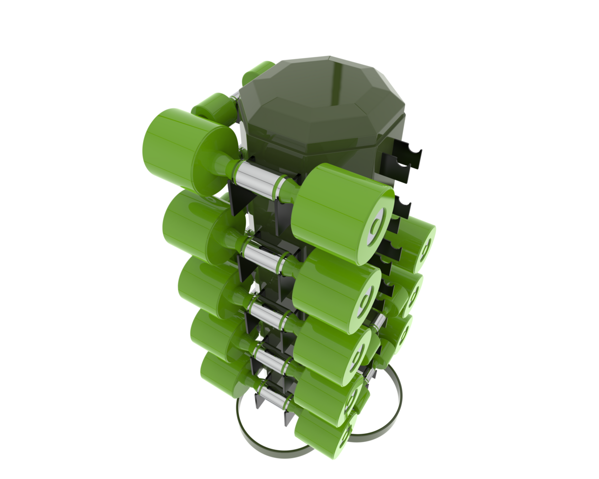 Weight tree with dumbbells isolated on background. 3d rendering - illustration png