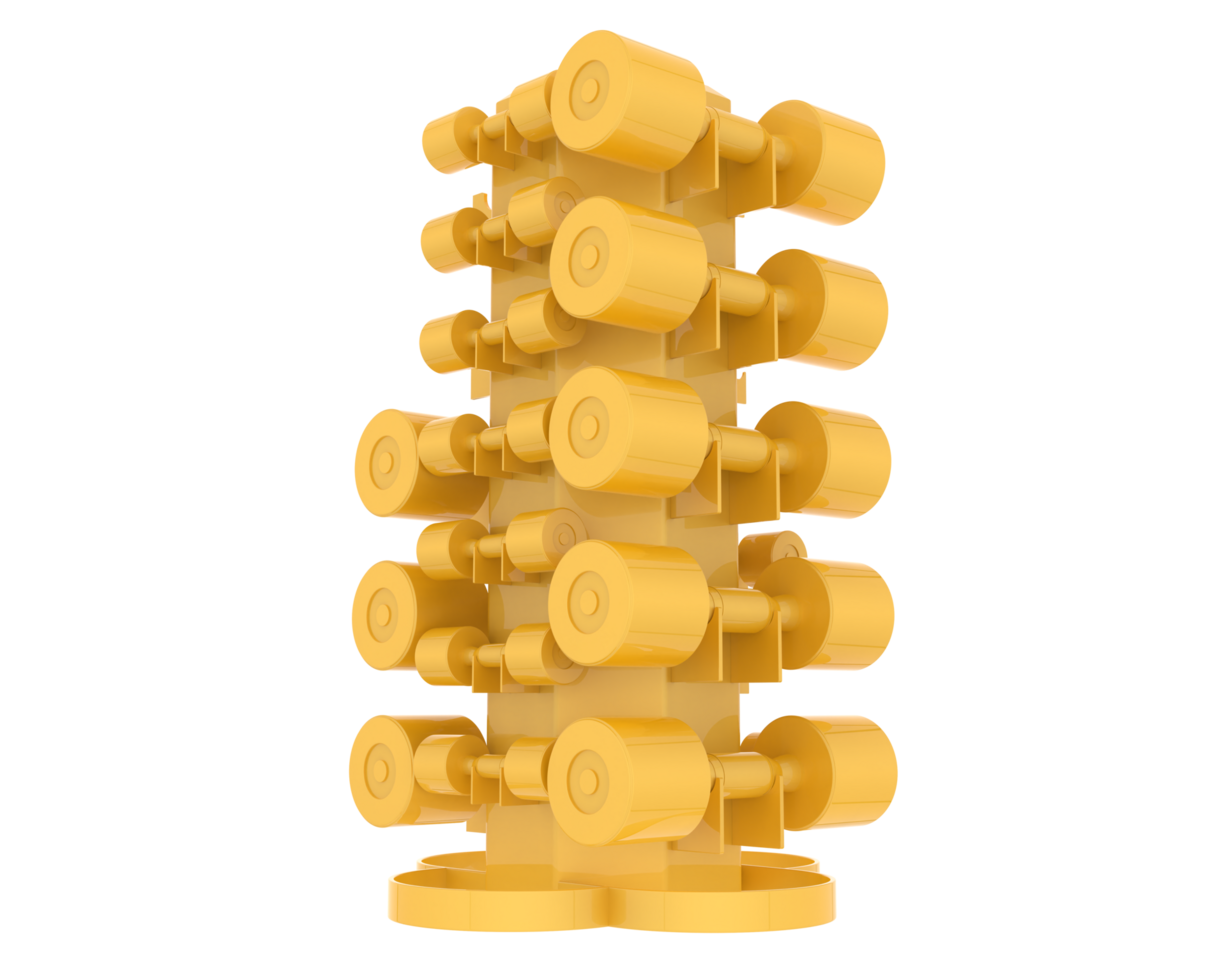 Weight tree with dumbbells isolated on background. 3d rendering - illustration png