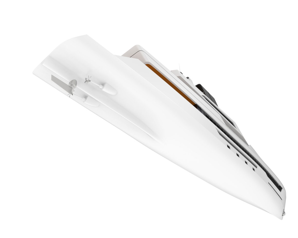 Mega yacht isolated on background. 3d rendering - illustration png