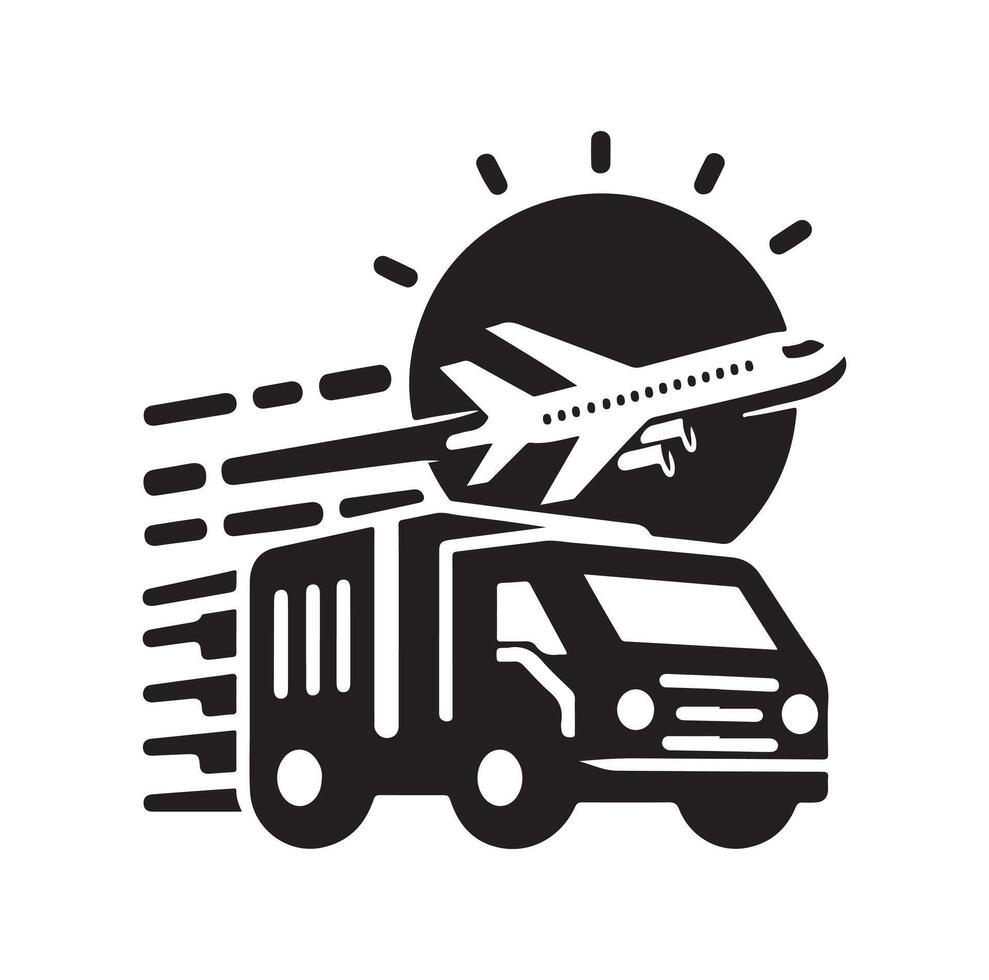 transport logo template illustration vector