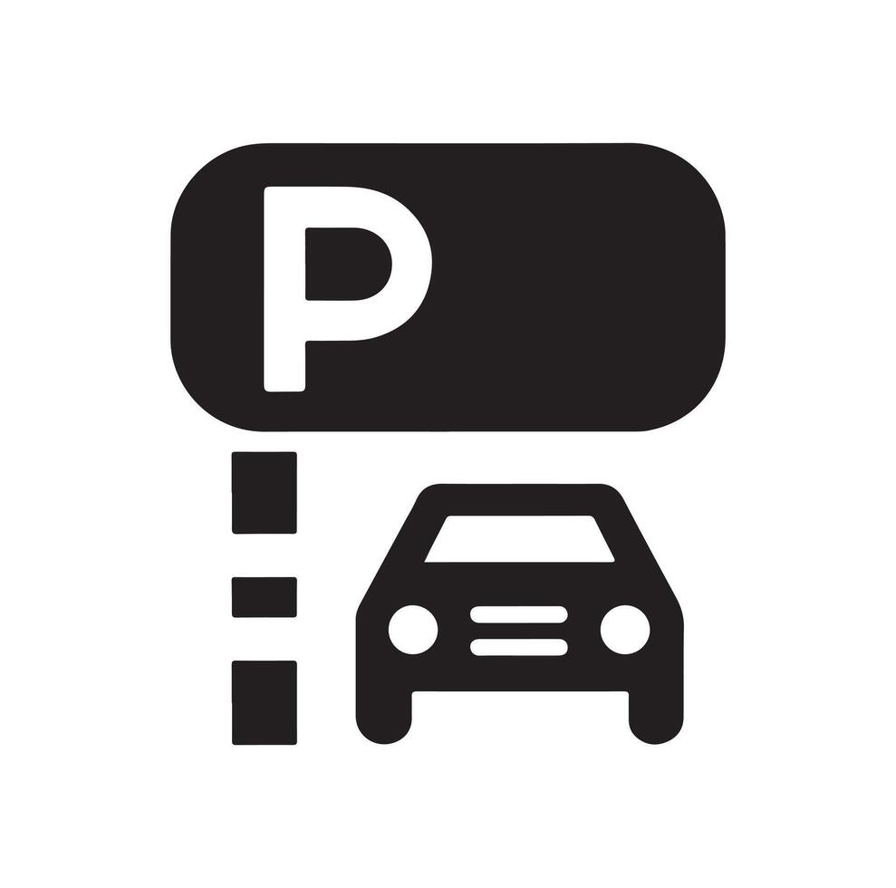 Parking icon. Car Parking Icon. Parking and traffic signs isolated on white background. Map parking pointer. illustration. vector