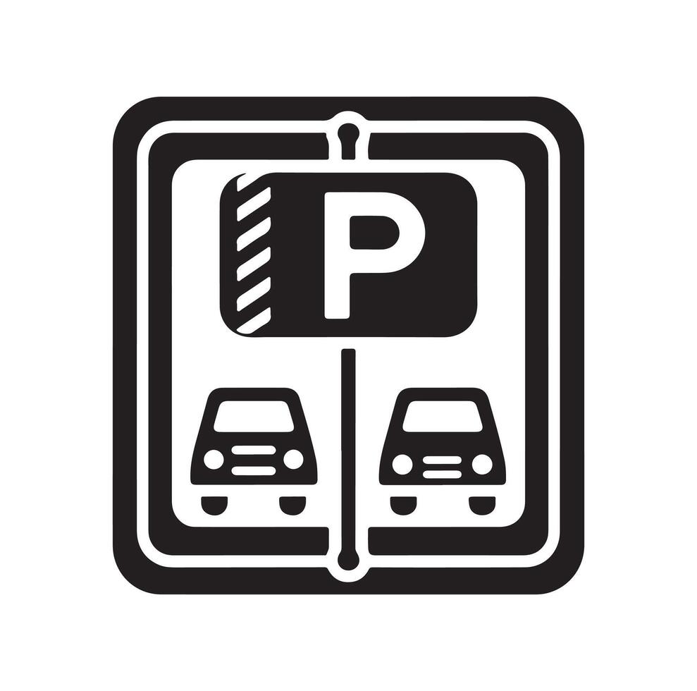 Parking icon. Car Parking Icon. Parking and traffic signs isolated on white background. Map parking pointer. illustration. vector