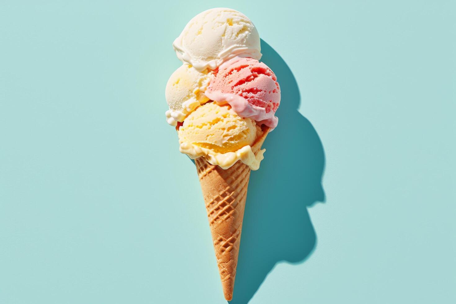 Refreshing ice cream graphics for digital illustration photo