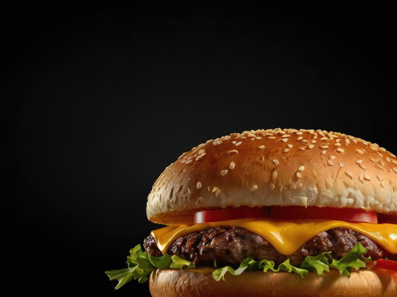 tasty humburgers with tomatoes and sauce photo