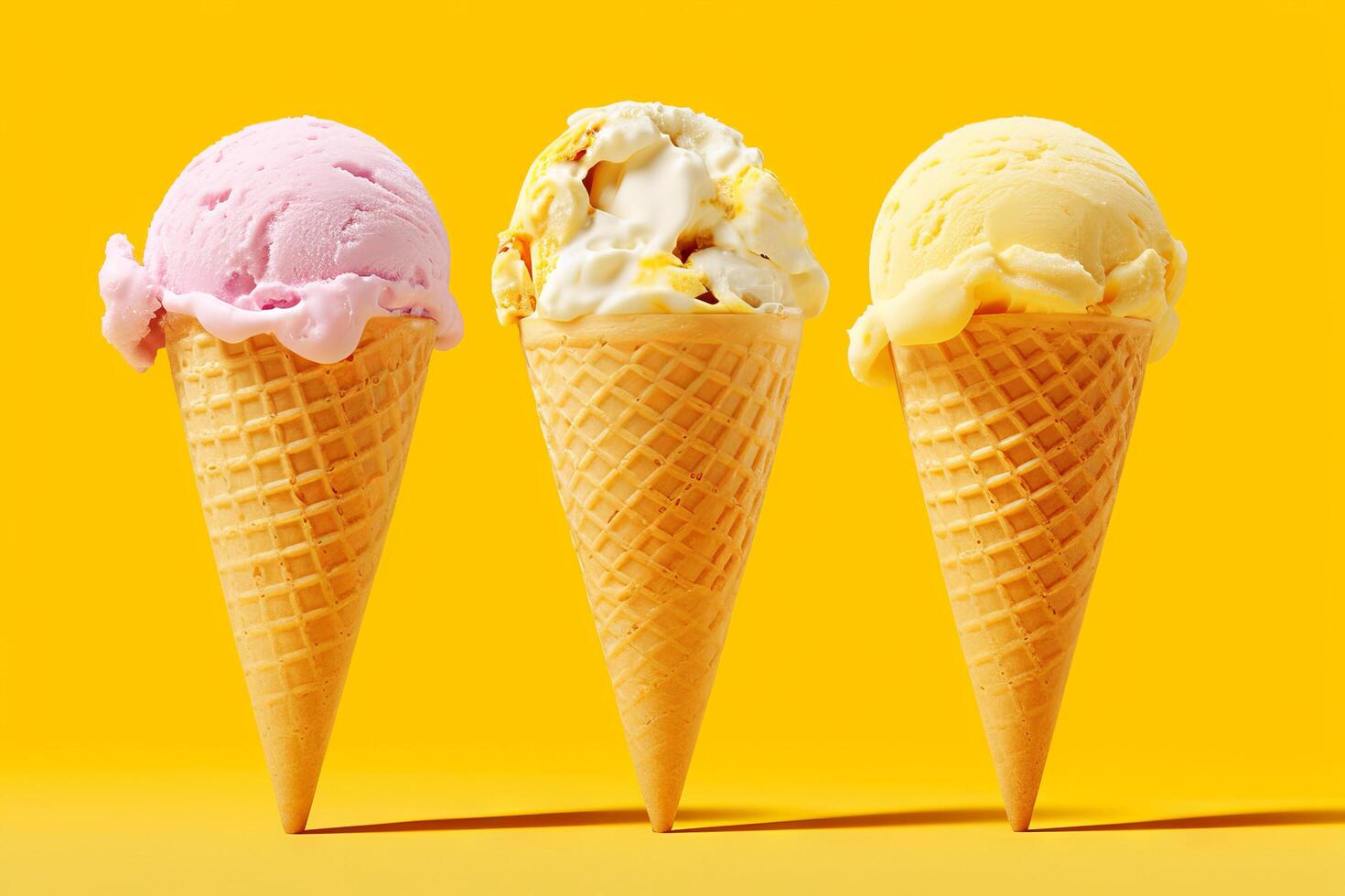 Vibrant ice cream scenes for graphic design photo