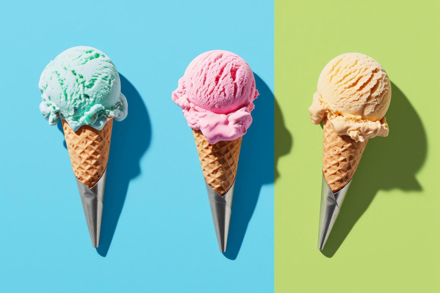 Vibrant ice cream graphics for graphic design inspiration photo