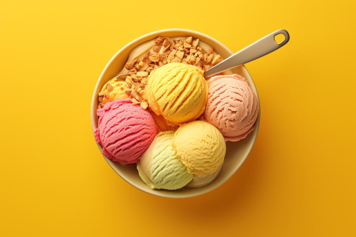 Colorful ice cream patterns for creative projects photo