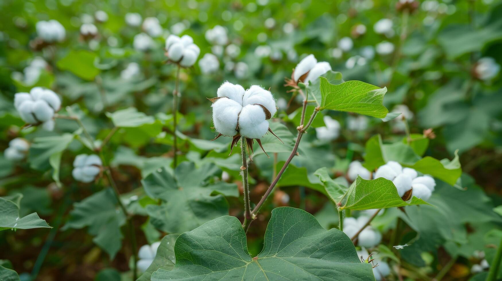 Stunning ready to harvest cotton fields illustrations for creative projects photo