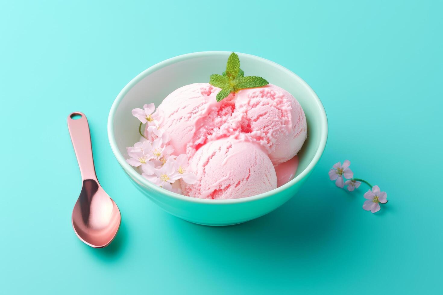 Vibrant ice cream designs for graphic projects photo