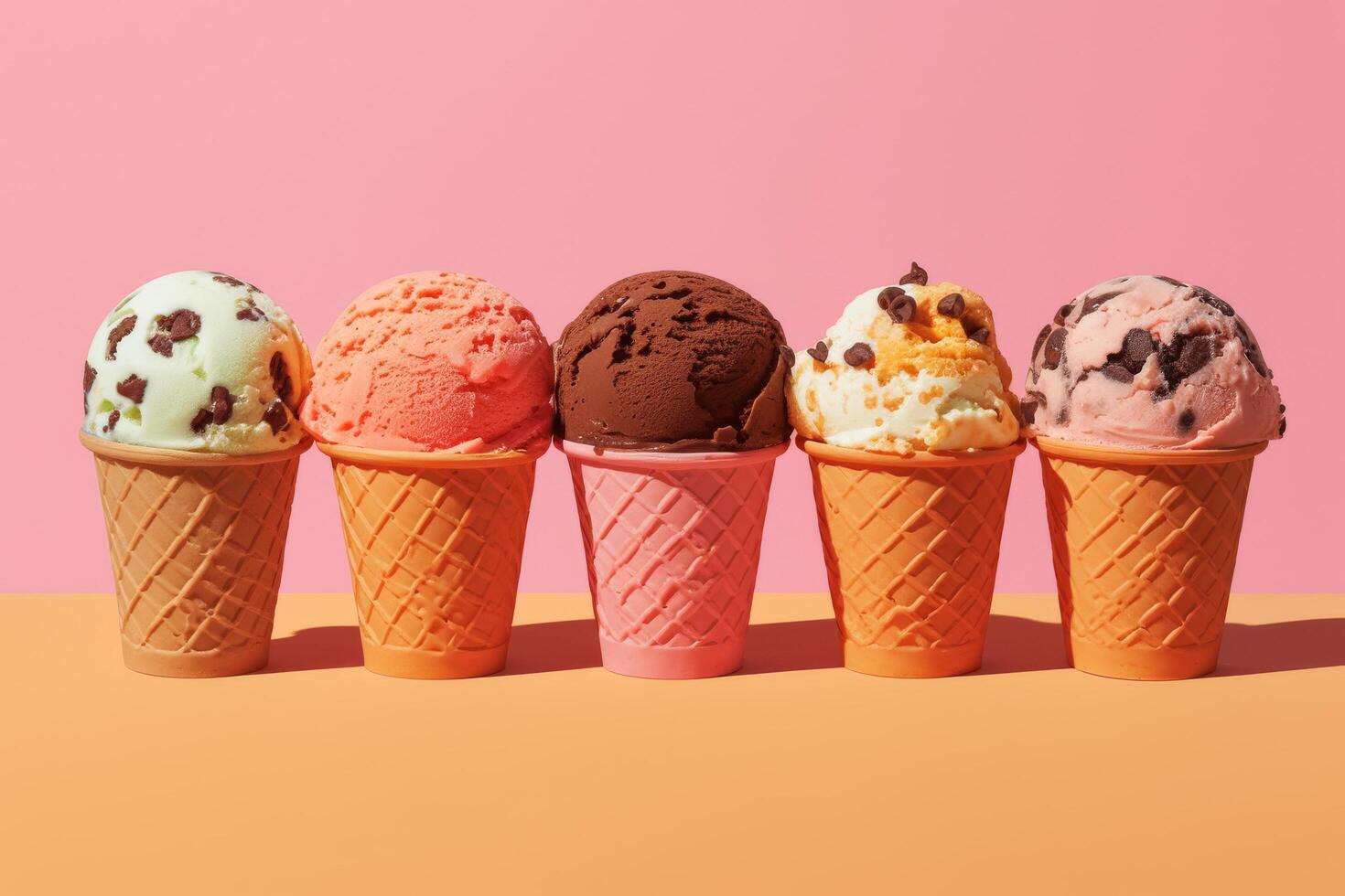 Refreshing ice cream designs for creative use photo