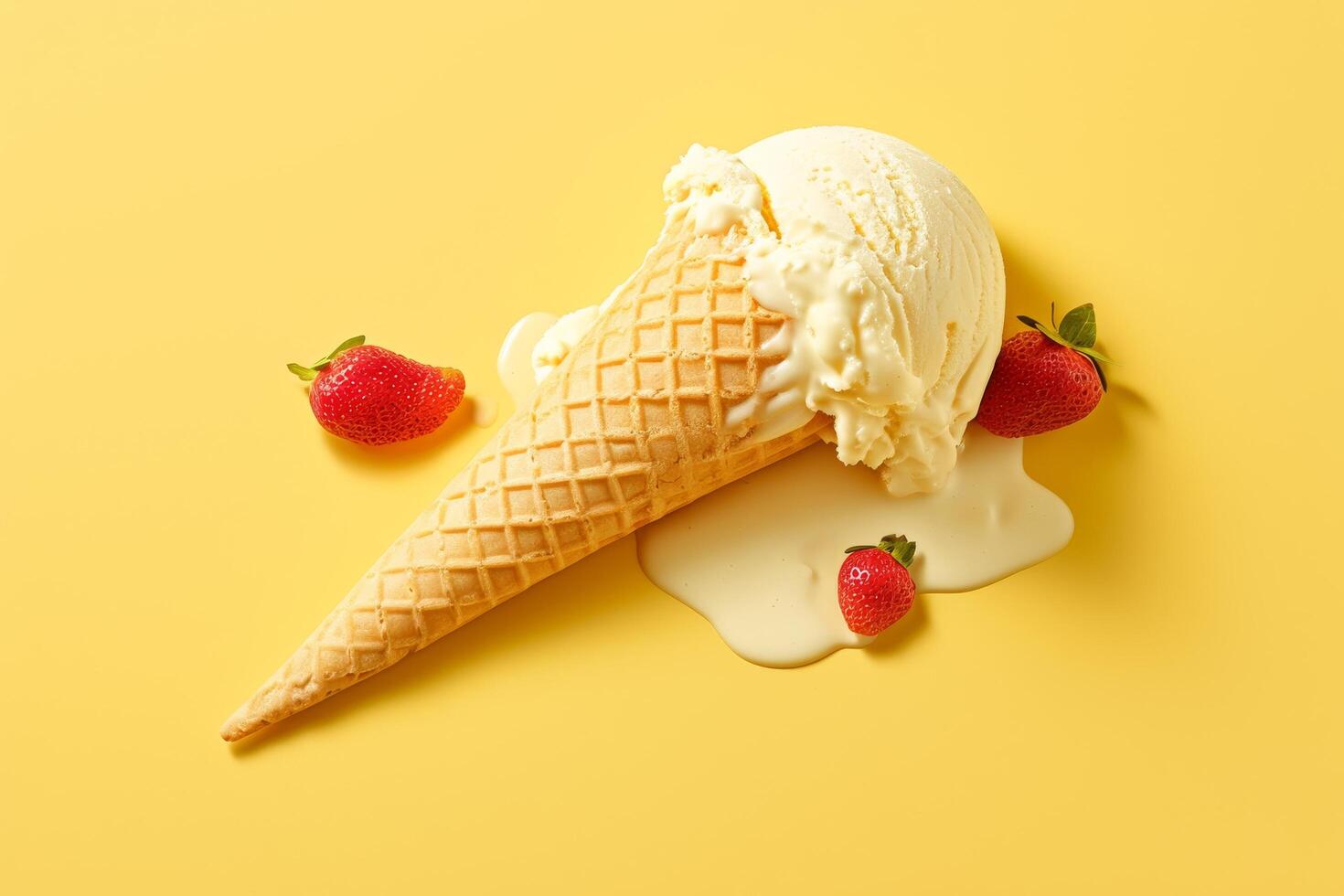Appetizing ice cream patterns for packaging design photo