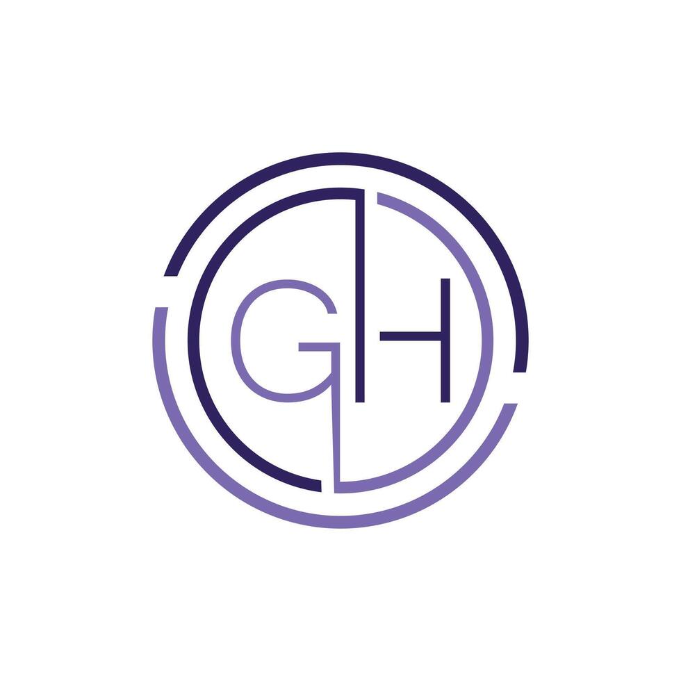 Luxury letter GH logo design.Royal premium letter GH logo design template vector