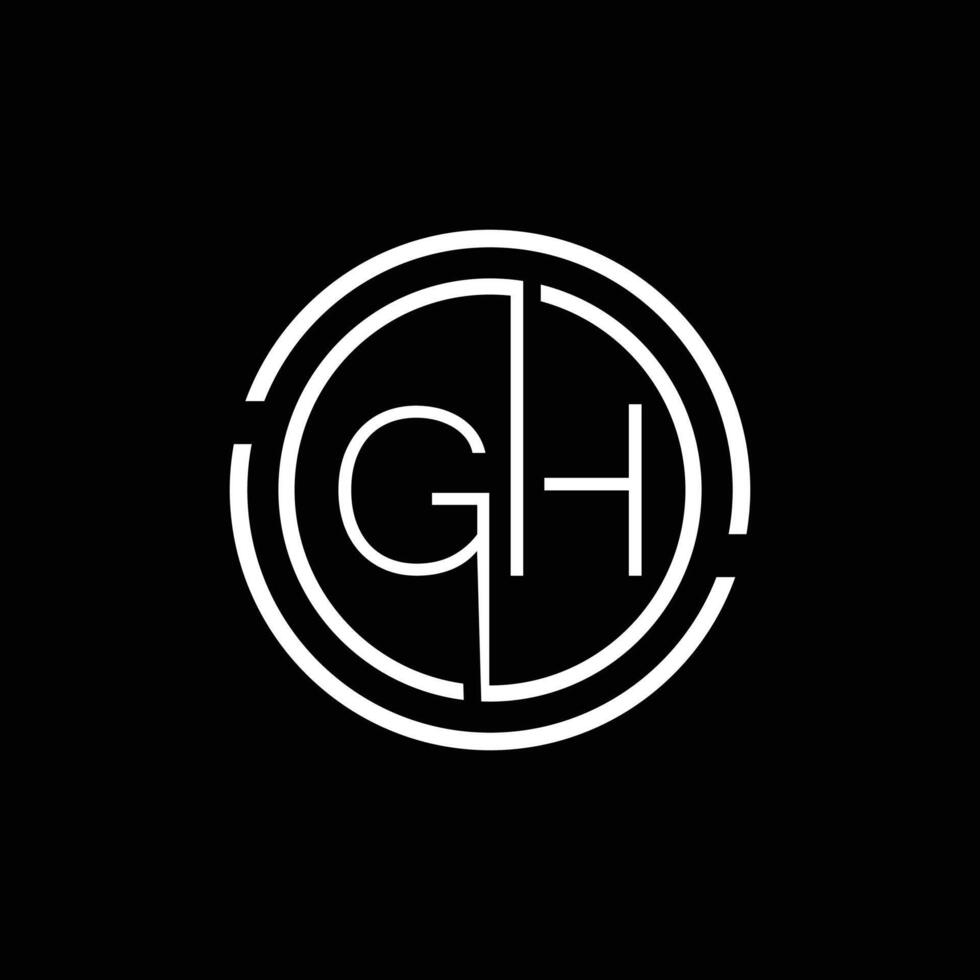 Luxury letter GH logo design.Royal premium letter GH logo design template vector