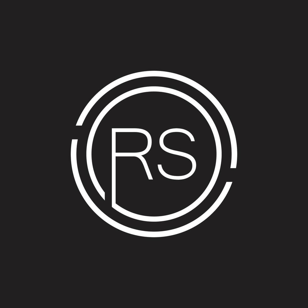 Luxury letter RS logo design.Royal premium letter RS logo design template vector