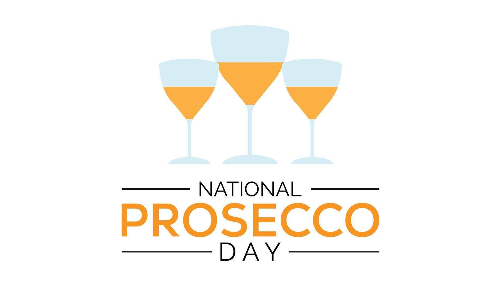 National Prosecco Day is observed every year on August.banner design template illustration background design. vector